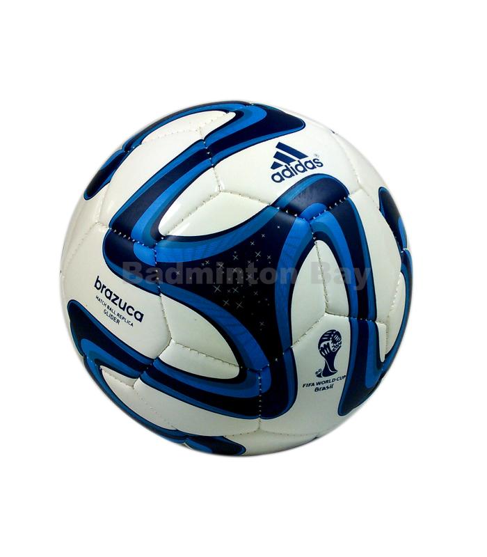 ~Out of stock Adidas Brazuca 2014 Glider Blue Football Match Ball Replica FIFA Size 5