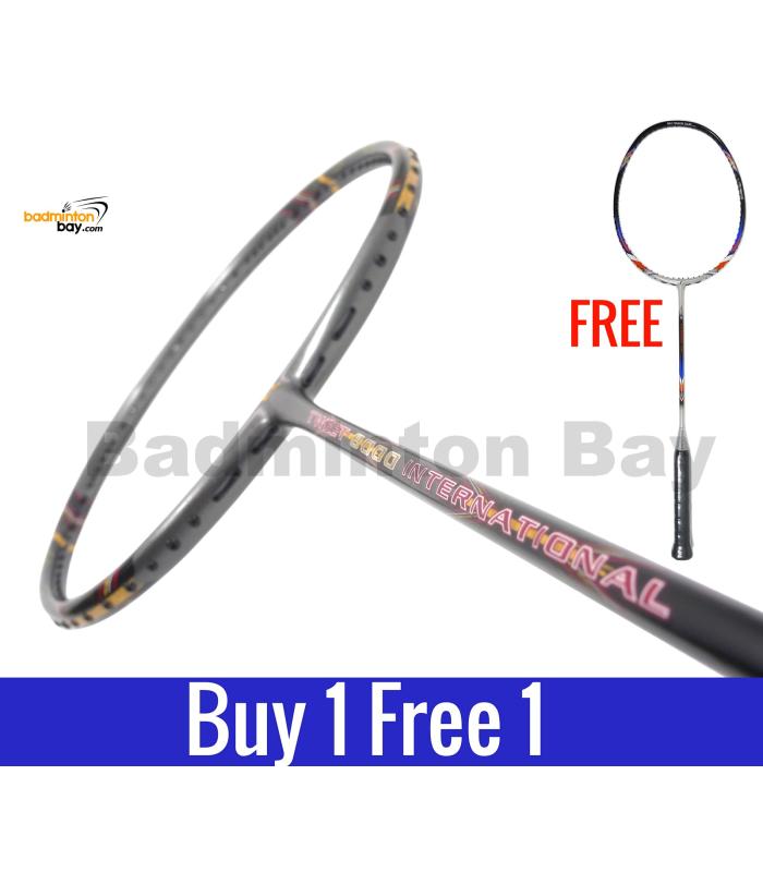 Buy 1 Free 1: Apacs Tweet 8000 International Grey Badminton Racket (3U)