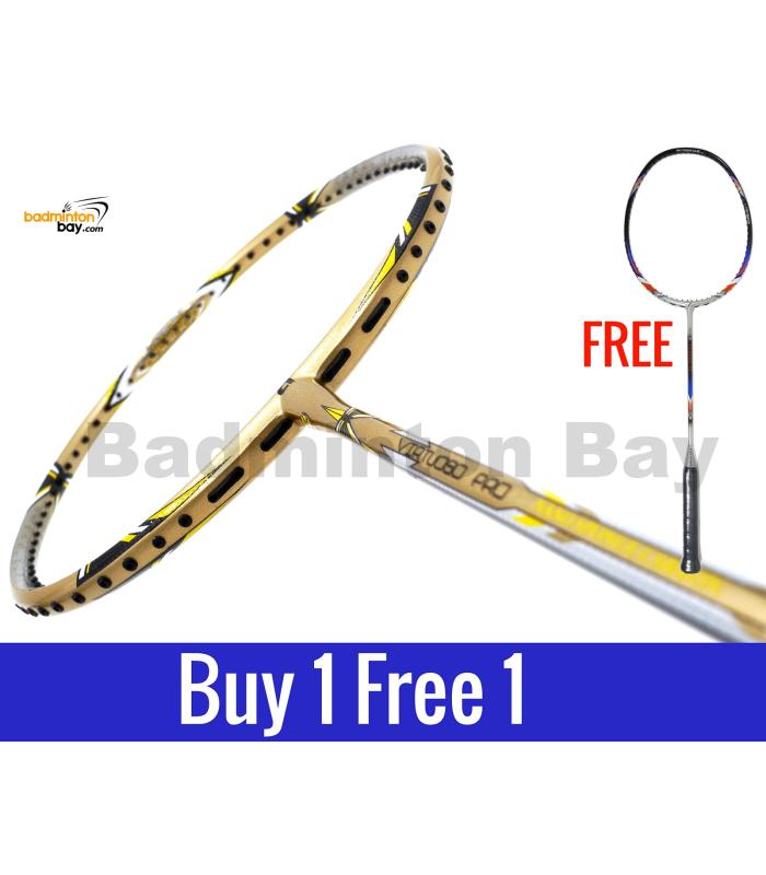 Buy 1 Free 1: Apacs Virtuoso Pro Gold Badminton Racket (3U)