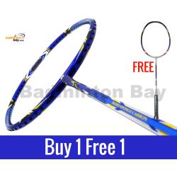 Buy 1 Free 1: Apacs Virtuoso Pro Blue Badminton Racket (3U)