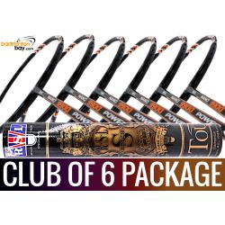 Club Package - 1 Tube RSL Supreme Shuttlecocks + 6 pieces rackets - Abroz Nano 9900 Power Badminton Racket (5U)