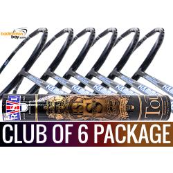 Club Package - 1 Tube RSL Supreme Shuttlecocks + 6 pieces rackets - Abroz Shark Hammerhead Badminton Racket (6U)