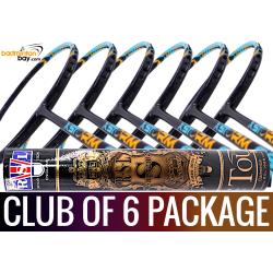 Club Package - 1 Tube RSL Supreme Shuttlecocks + 6 pieces rackets - Abroz XStorm 88 Badminton Racket (6U)