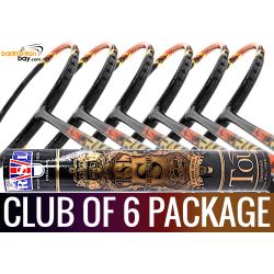 Club Package - 1 Tube RSL Supreme Shuttlecocks + 6 pieces rackets - Abroz XStorm 99 Orange Badminton Racket (6U)