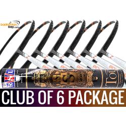 Club Package - 1 Tube RSL Supreme Shuttlecocks + 6 pieces rackets - Abroz Z-Smash Power Badminton Racket (6U)