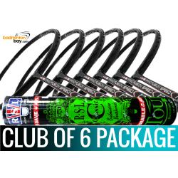 Club Package - 1 Tube RSL Classic Shuttlecocks + 6 pieces rackets - Apacs Nano Fusion 722 Speed Black (6U) Badminton Racket