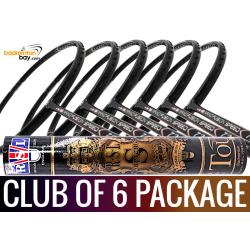Club Package - 1 Tube RSL Supreme Shuttlecocks + 6 pieces rackets - Apacs Nano Fusion 722 Speed Black (6U) Badminton Racket