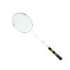 15% OFF Pre-strung Apacs N Force III White Blue Badminton Racket Compact Frame (4U) Strung with Turquoise Apacs Elite III String at 21lbs 