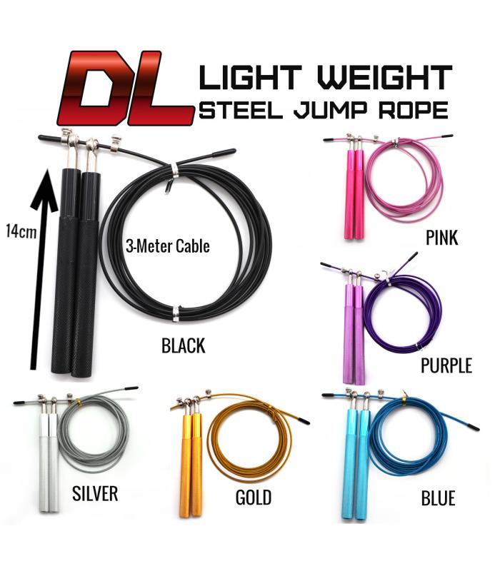 DL Light Weight Steel Skipping Rope With Bearing Cable Jump Rope