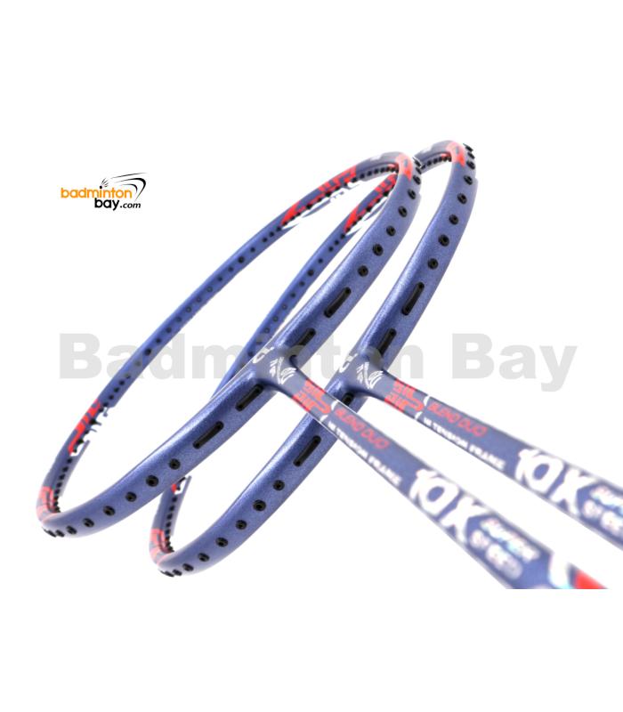 2 Pieces Deal: Apacs Blend Duo 10X Blue Red White Badminton Racket (6U)