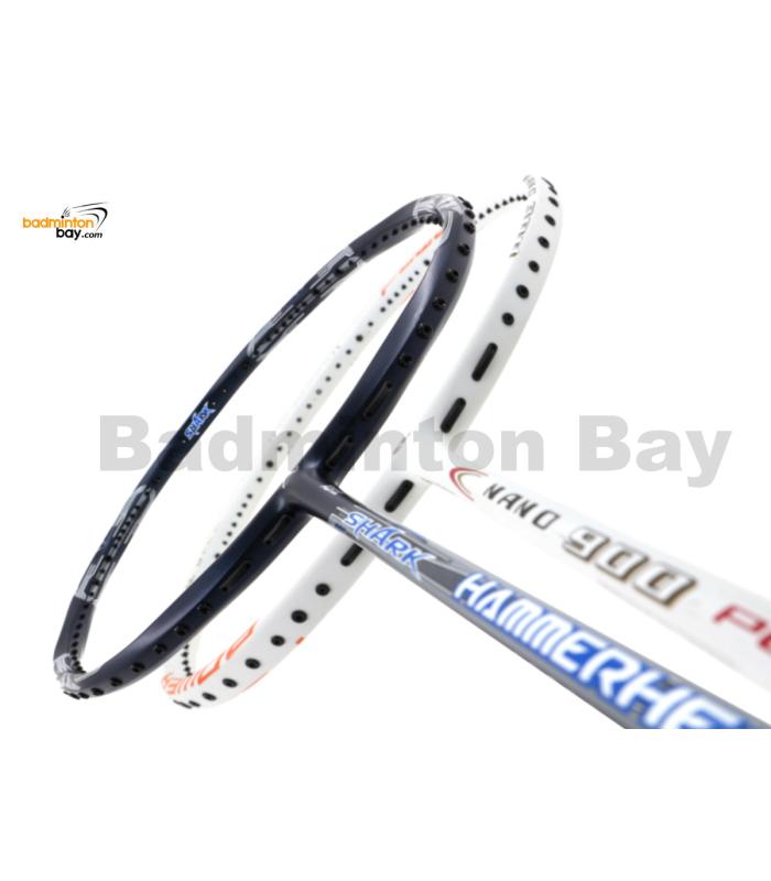 2 Pieces Deal:  Apacs Nano Power 900 White + Abroz Shark Hammerhead Badminton Racket 