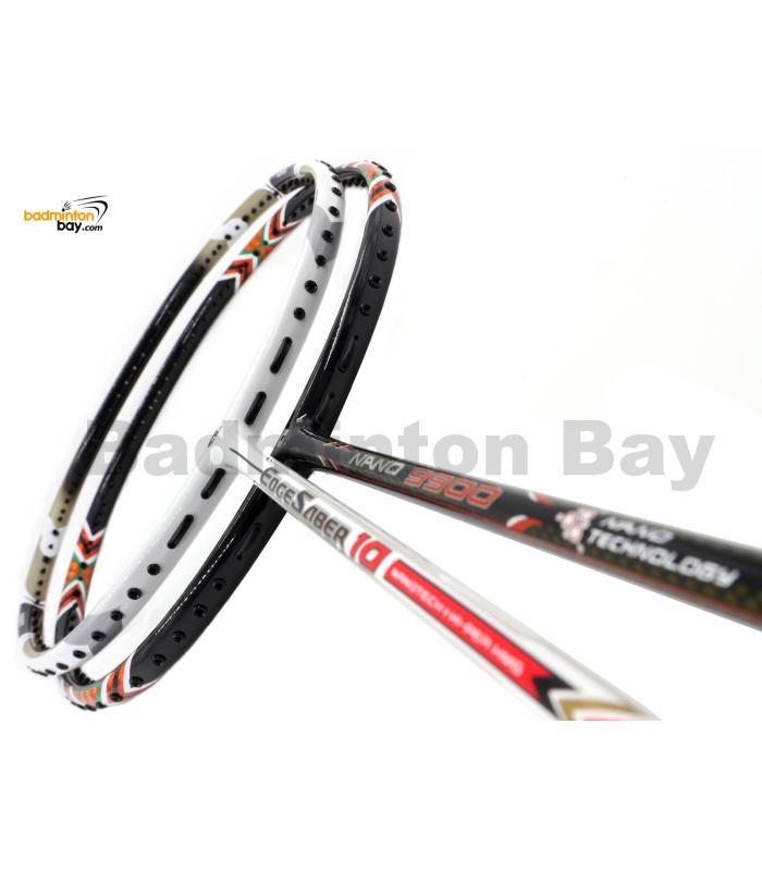 2 Pieces Deal: Apacs EdgeSaber 10 White + Apacs Nano 9900 Badminton Racket