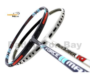 2 Pieces Deal: Apacs Force II Max Dark Grey + Apacs EdgeSaber 10 White Badminton Racket