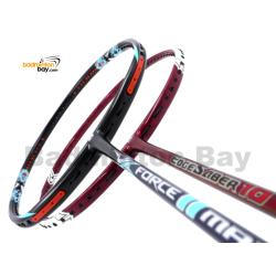 2 Pieces Deal: Apacs Force II Max Dark Grey + Apacs EdgeSaber 10 Red Badminton Racket