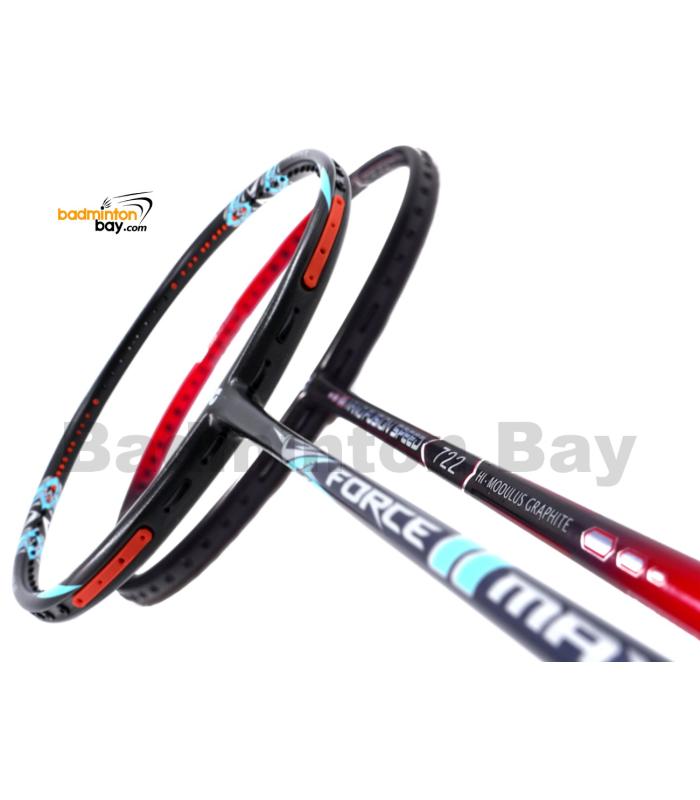 2 Pieces Deal: Apacs Force II Max Dark Grey + Apacs Nano Fusion Speed 722 Red Badminton Racket