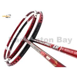 2 Pieces Deal: Apacs Nano Fusion Speed XR Black Red + Apacs Edgesaber 10 Red Badminton Racket