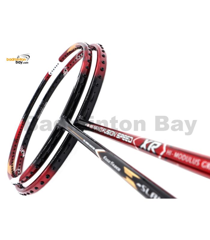 2 Pieces Deal: Apacs Nano Fusion Speed XR Black Red + Apacs Edgesaber Z Slayer Badminton Racket