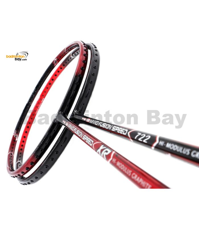 2 Pieces Deal: Apacs Nano Fusion Speed XR Black Red + Apacs Nano Fusion Speed 722 Red Badminton Racket