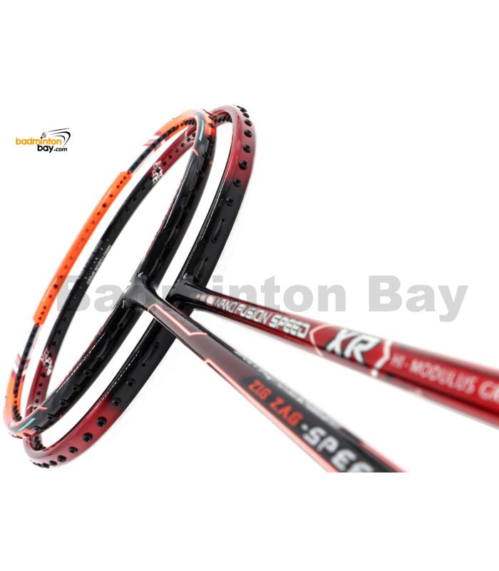 2 Pieces Deal: Apacs Nano Fusion Speed XR Black Red + Apacs Zig Zag Speed III Prime Badminton Racket