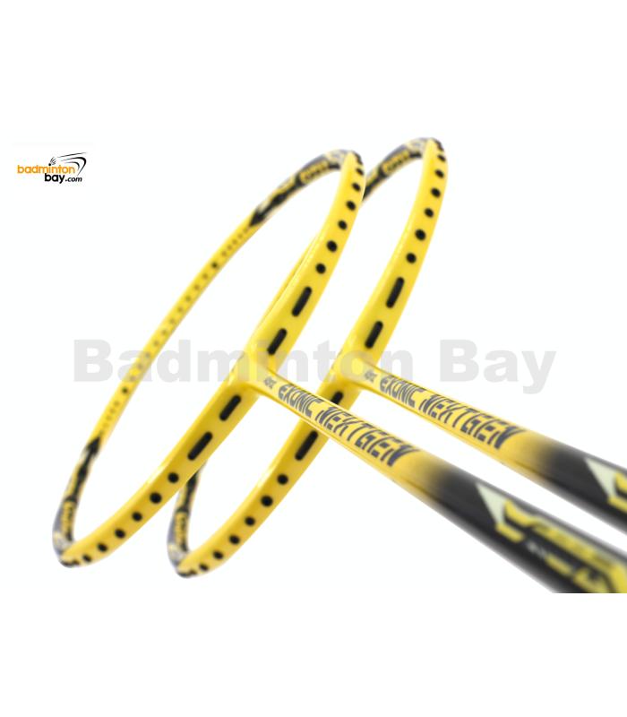 2 Pieces Deal: Abroz Exonic Nextgen Yellow Black Badminton Racket (5U)