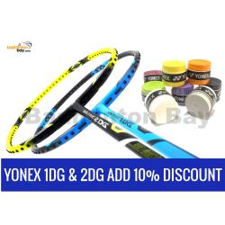 Yonex Voltric 1DG Durable Grade 3UG5 + Yonex Voltric 2DG Durable Grade 3UG5 + 8 pieces Yonex AC102 Overgrips