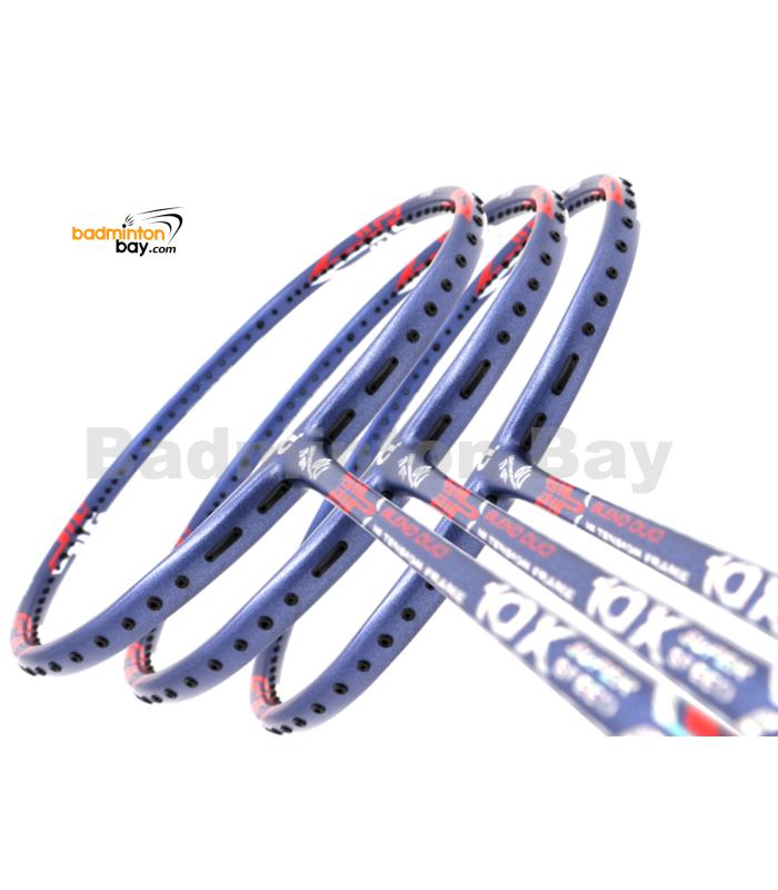 3 Pieces Rackets - Apacs Blend Duo 10x Blue Red White 6U Badminton Racket