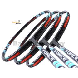 3 Pieces Rackets - Apacs Force II Max Dark Grey 4U (Replacement For Z Ziggler Force 2) Compact Frame Badminton Racket