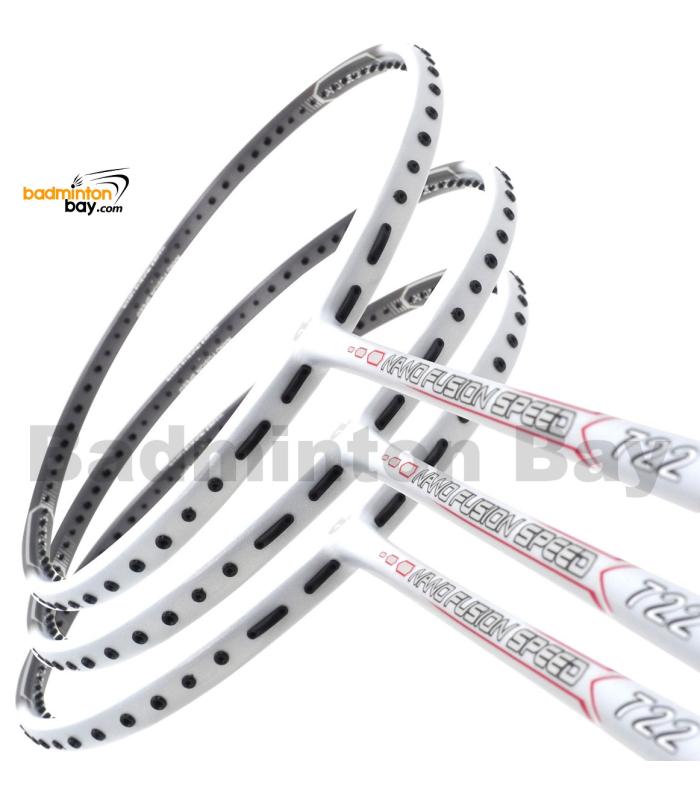 3 Pieces Rackets - Apacs Nano Fusion 722 Speed White (6U) Badminton Racket 3 Pieces Rackets - Apacs Nano Fusion 722 Speed White (6U) Badminton Racket
