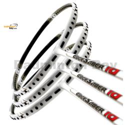 3 Pieces Rackets - Apacs EdgeSaber 10 (White) Badminton Racket