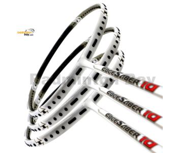 3 Pieces Rackets - Apacs EdgeSaber 10 (White) Badminton Racket