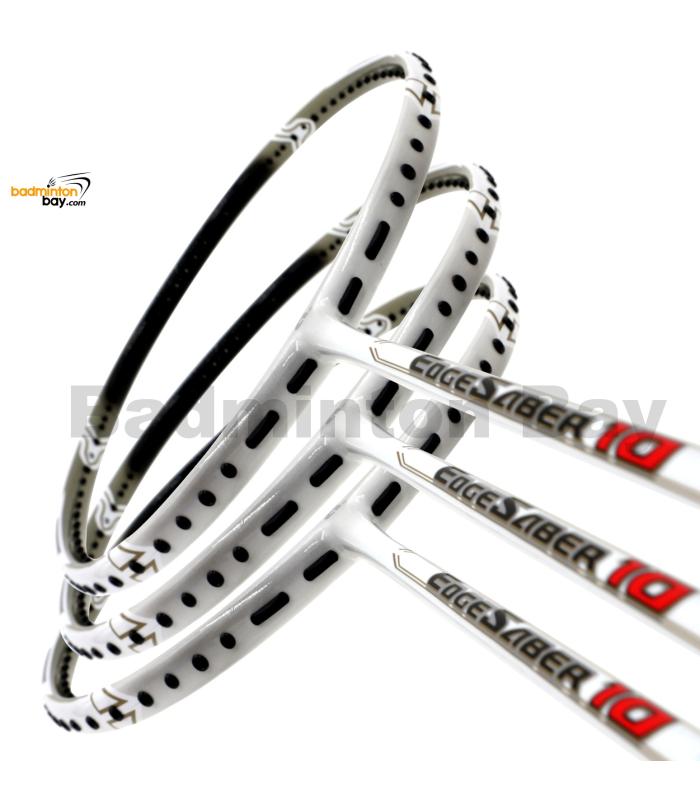 3 Pieces Rackets - Apacs EdgeSaber 10 (White) Badminton Racket