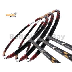 3 Pieces Rackets - Apacs EdgeSaber Z Slayer Black Gold Compact Frame (4U) Badminton Racket