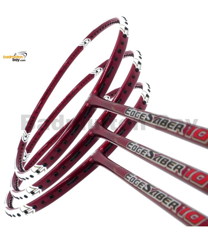 3 Pieces Rackets - Apacs EdgeSaber 10 (Red) Badminton Racket