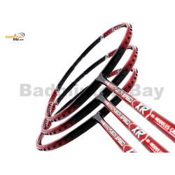 3 Pieces Rackets - Apacs Nano Fusion Speed XR Red Black (6U) Badminton Racket