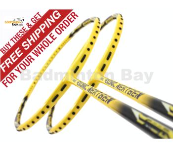2 Pieces Deal: Abroz Exonic Nextgen Yellow Black Badminton Racket (5U)