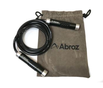 Abroz GLOSSY BLACK Jump Rope Heavy Bearing Aluminium Handle PVC Skipping Rope with Bag