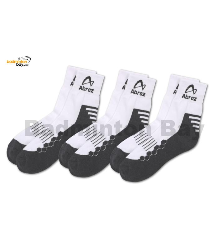 Abroz Badminton Sports Socks SC110 Grey (3 pairs)