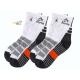 Abroz Badminton Sports Socks SC120 Dark Grey Orange (2 pairs)