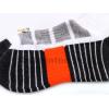 Abroz Badminton Sports Socks SC120 Dark Grey Orange (3 pairs)