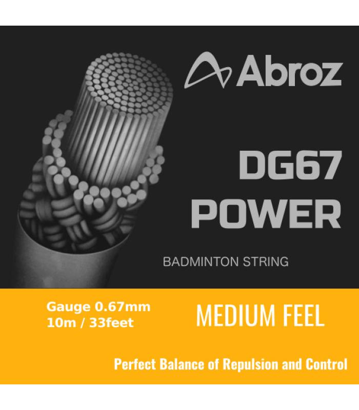 20 pieces Abroz DG67 Power 10-meter Badminton String (0.67mm)  (Pack of 20 strings)