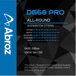 10 pieces Abroz DG68 Pro 10-meter Badminton String (0.68mm)  (Pack of 10 strings)