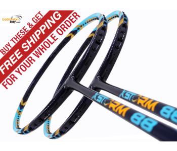 2 Pieces Deal: Abroz XStorm 88 Badminton Racket (6U) 