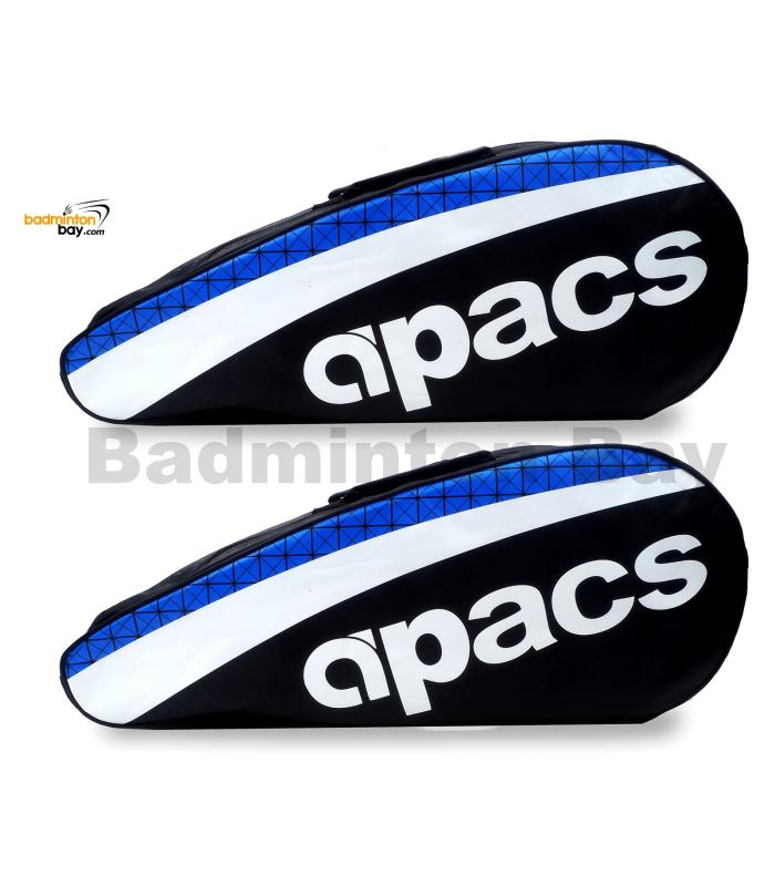 2 pieces Apacs 2 Compartments Padded Badminton Racket Bag AP2520 Black