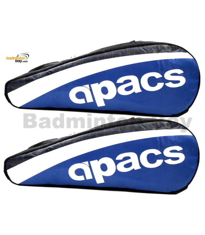 2 pieces Apacs 2 Compartments Padded Badminton Racket Bag AP2520 Blue