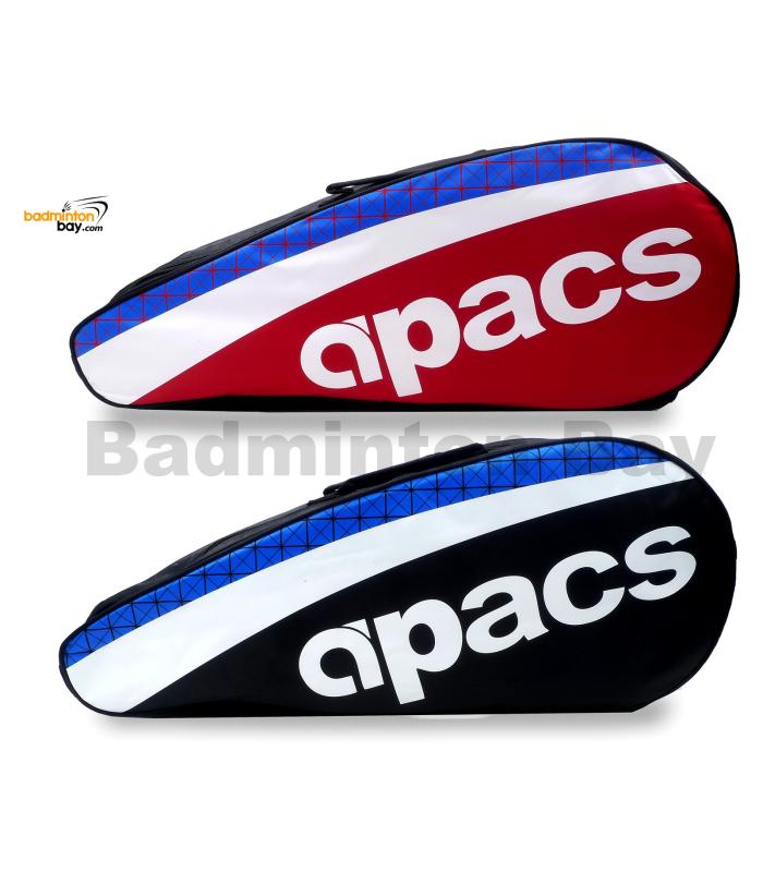 2 pieces Apacs 2 Compartments Padded Badminton Racket Bag AP2520 ( Red and Black )