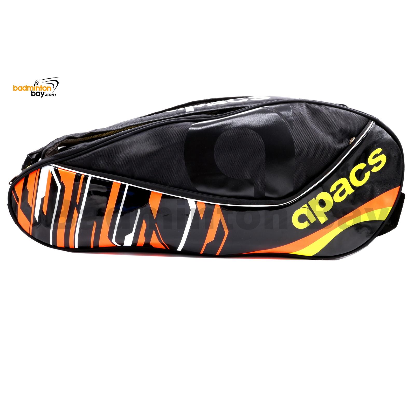 Apacs 2 Compartments Padded Badminton Racket Bag Ap2528 Black Orange
