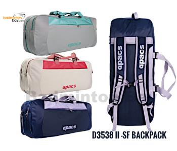 Apacs 2 Compartments Half-thermal Badminton Racket Backpack Bag REC-D3538 II-SF