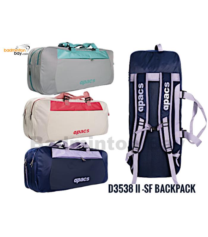 Apacs 2 Compartments Half-thermal Badminton Racket Backpack Bag REC-D3538 II-SF