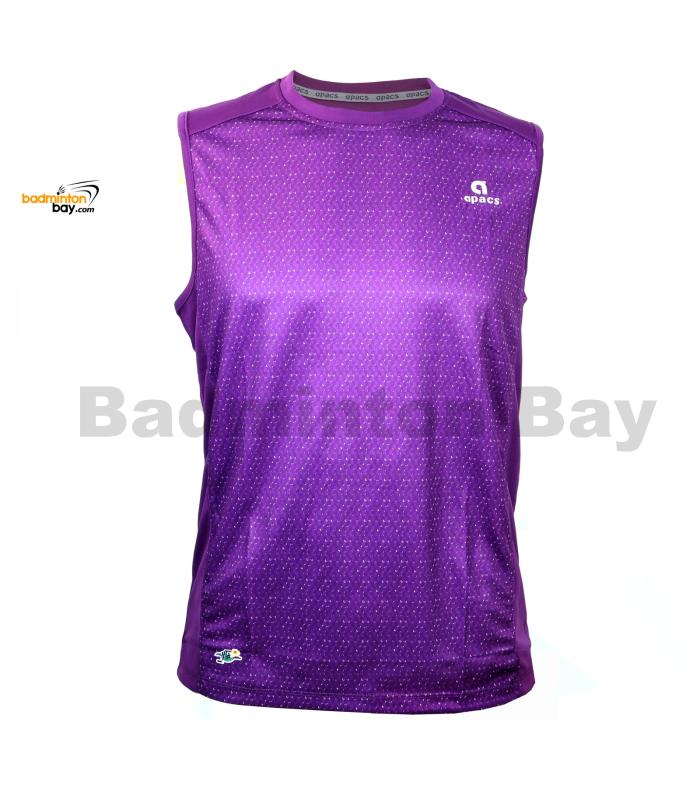 Apacs Dri-Fast AP10056 Purple Sleeveless T-Shirt Quick Dry Sports Jersey