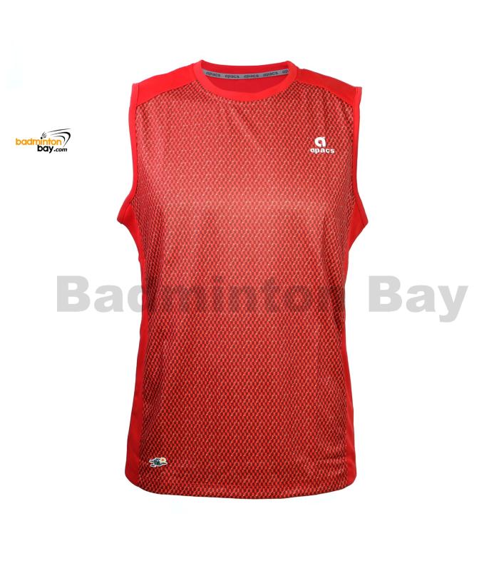 Apacs Dri-Fast AP10056 Red Sleeveless T-Shirt Quick Dry Sports Jersey